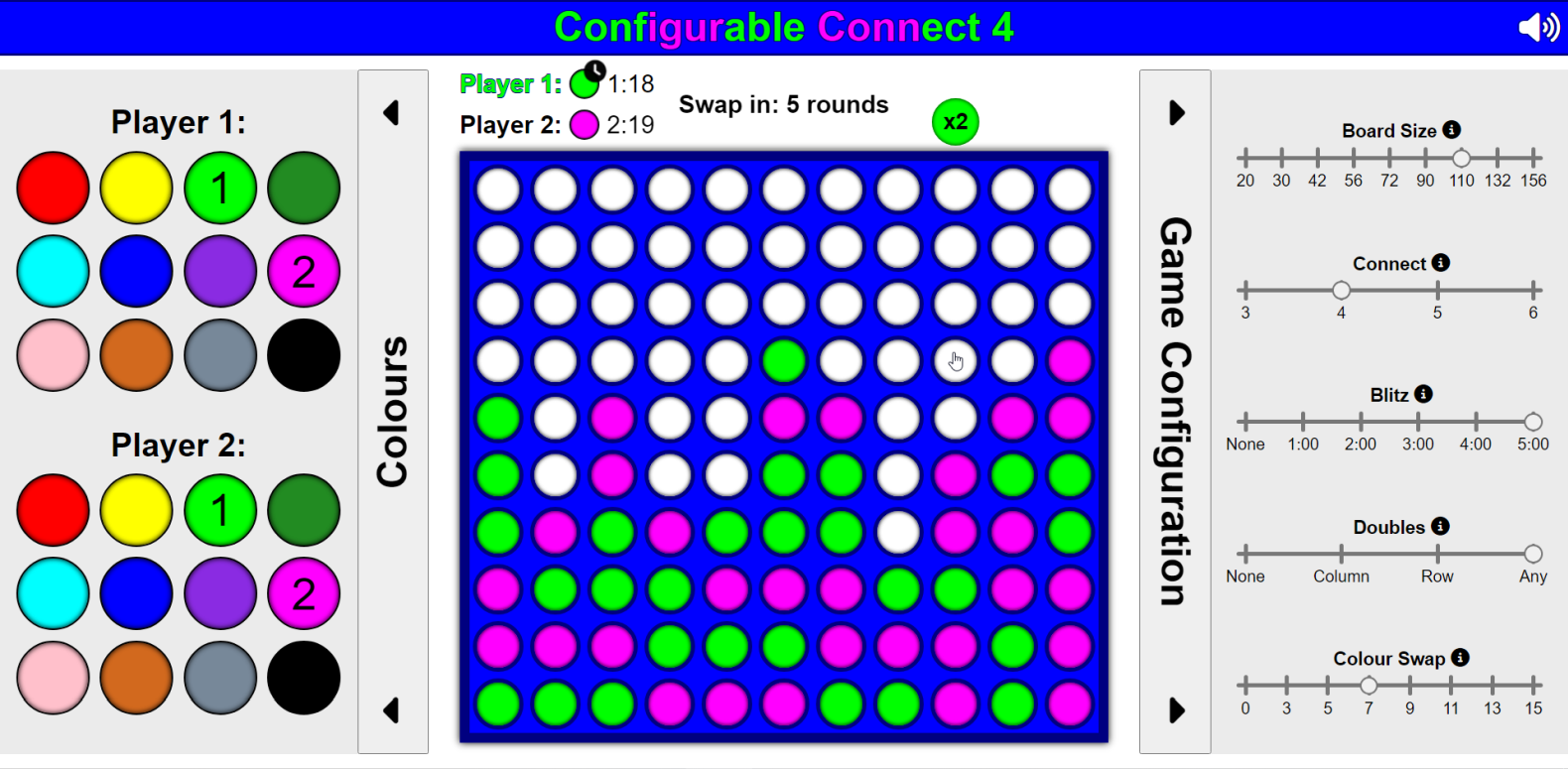 Configurable Connect Game